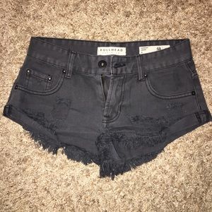 High waisted black Jean shorts